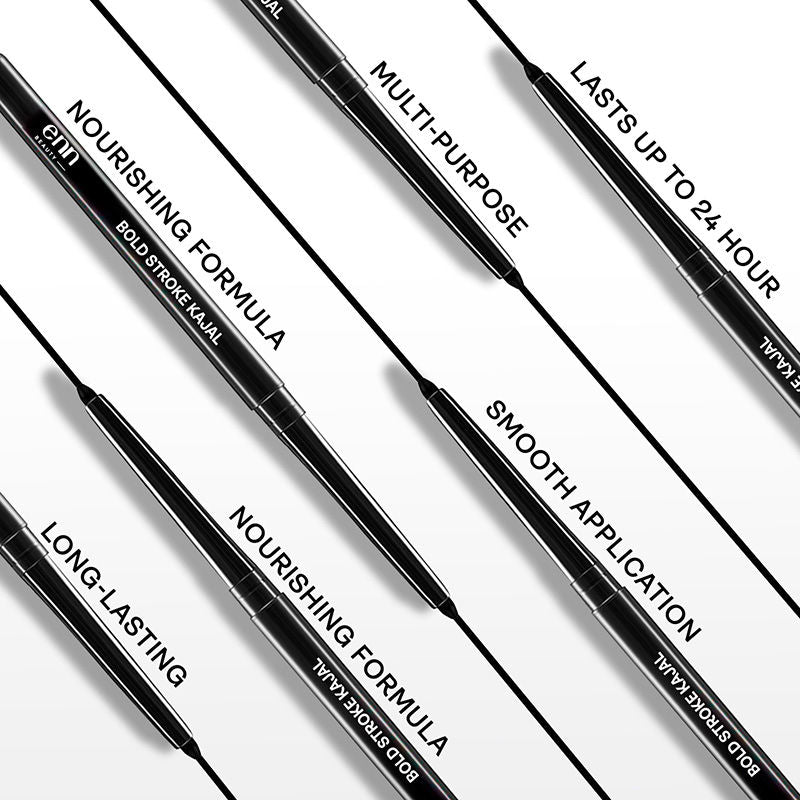 Bold Stroke Kajal - 24H Waterproof, Smudge-Proof & Long-Lasting, Intense Black
