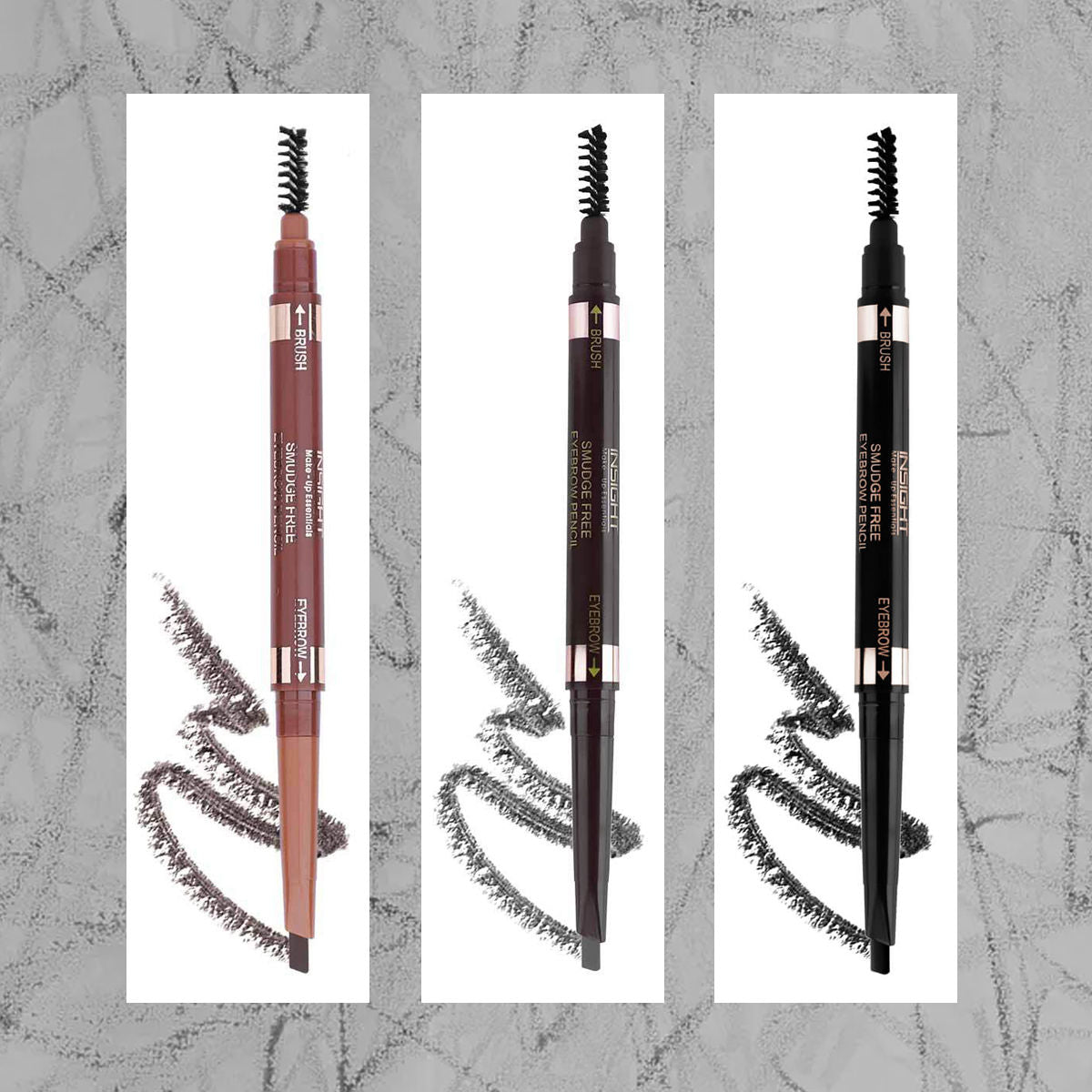 Smudge Free Eyebrow Pencil, 2 In1 Define & Blend,12hrs Long Lasting