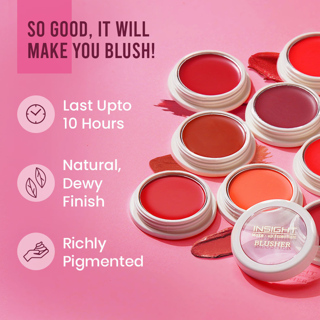Blusher With Vitamin E, Multi Use Super Pigmented, Dewy Finish