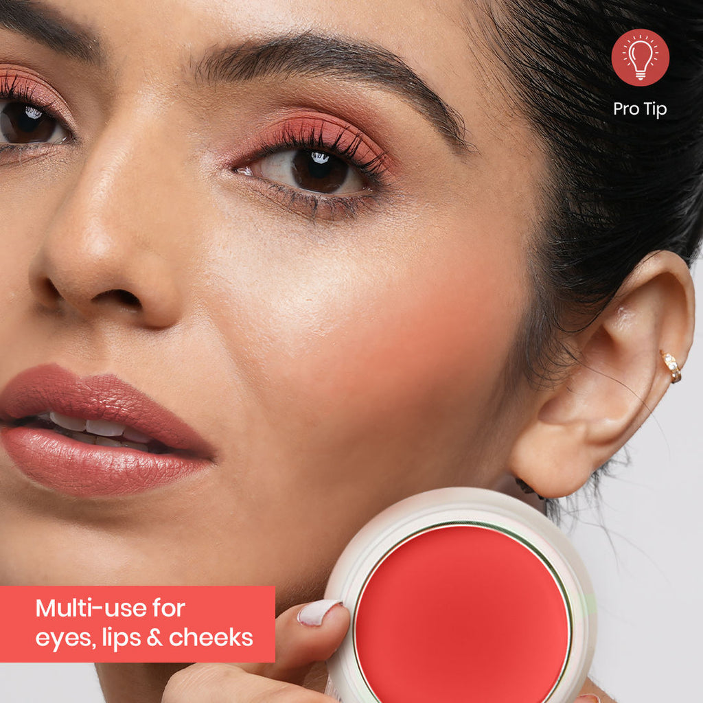 Blusher With Vitamin E, Multi Use Super Pigmented, Dewy Finish