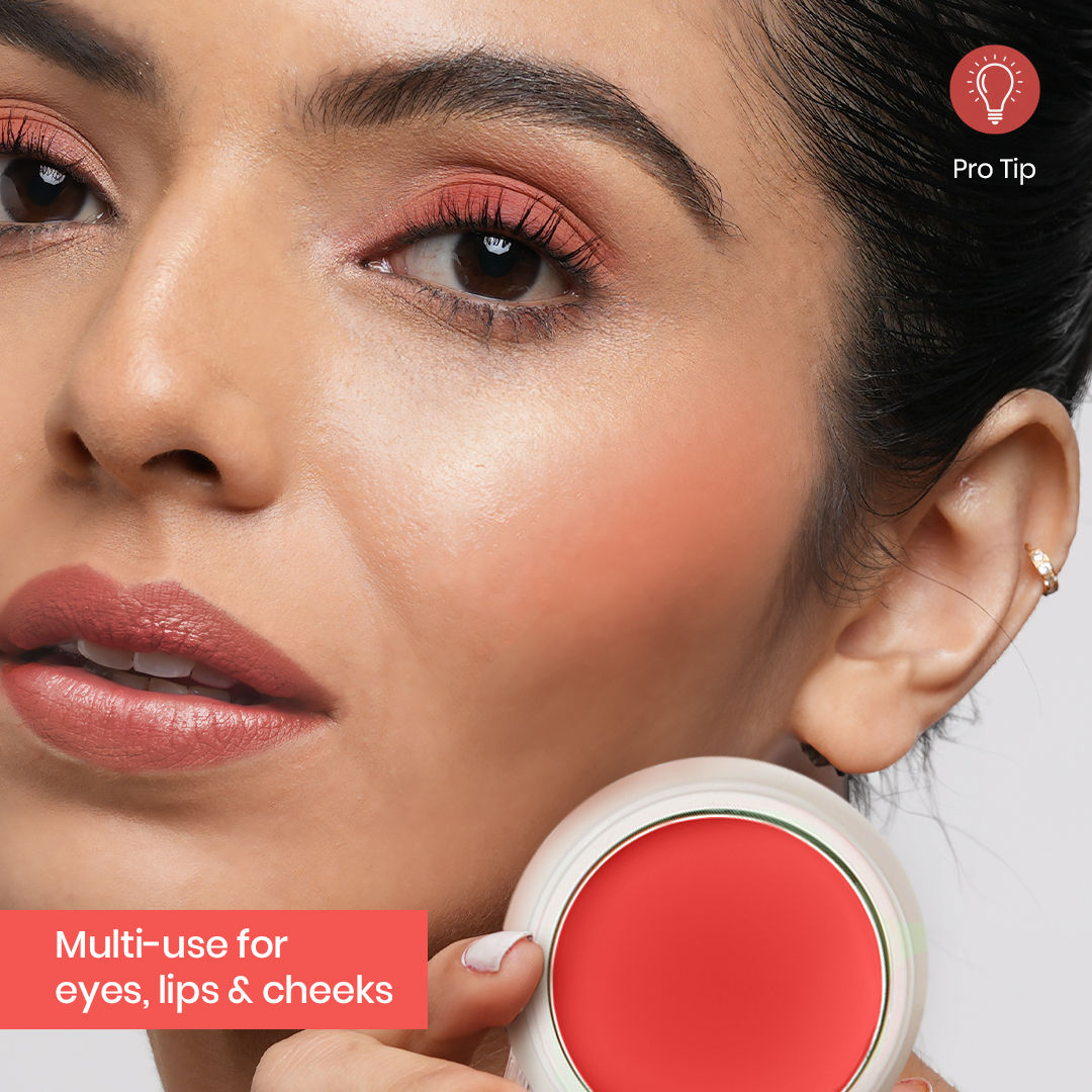 Blusher With Vitamin E, Multi Use Super Pigmented, Dewy Finish