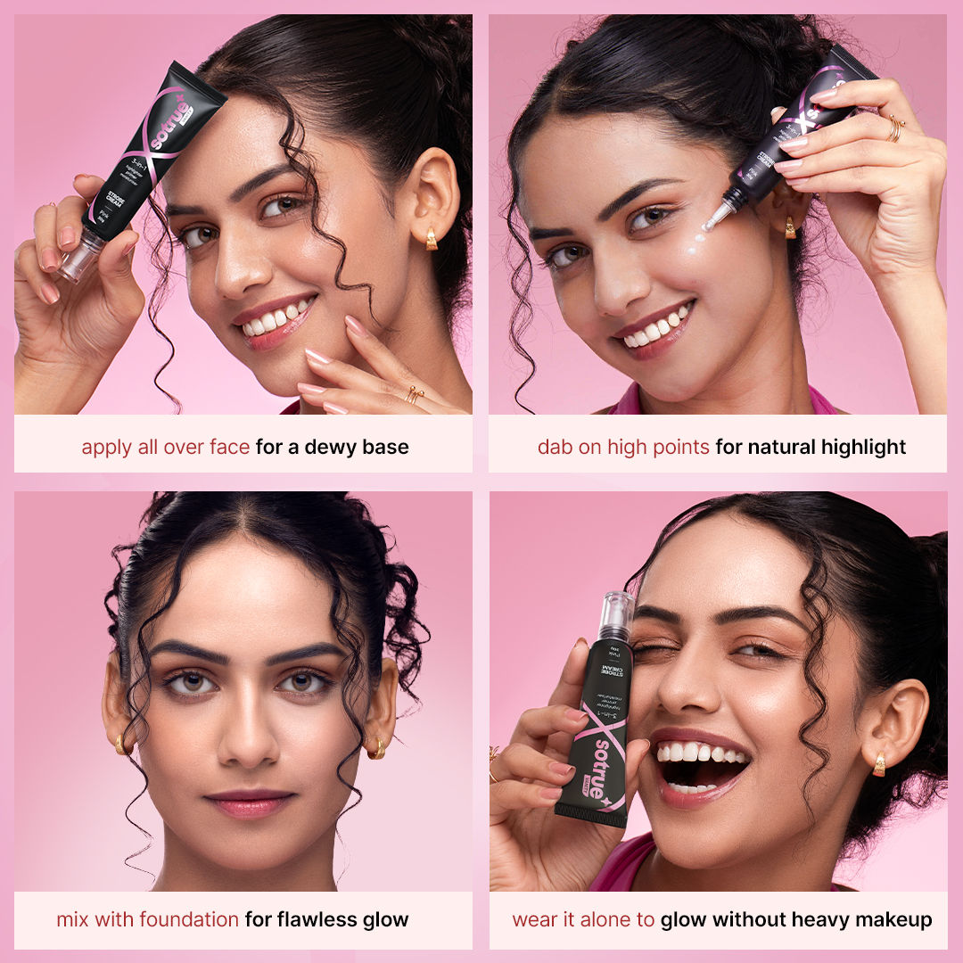 Strobe Illuminating Cream + Moisturizer With Hyaluronic Acid - Pink