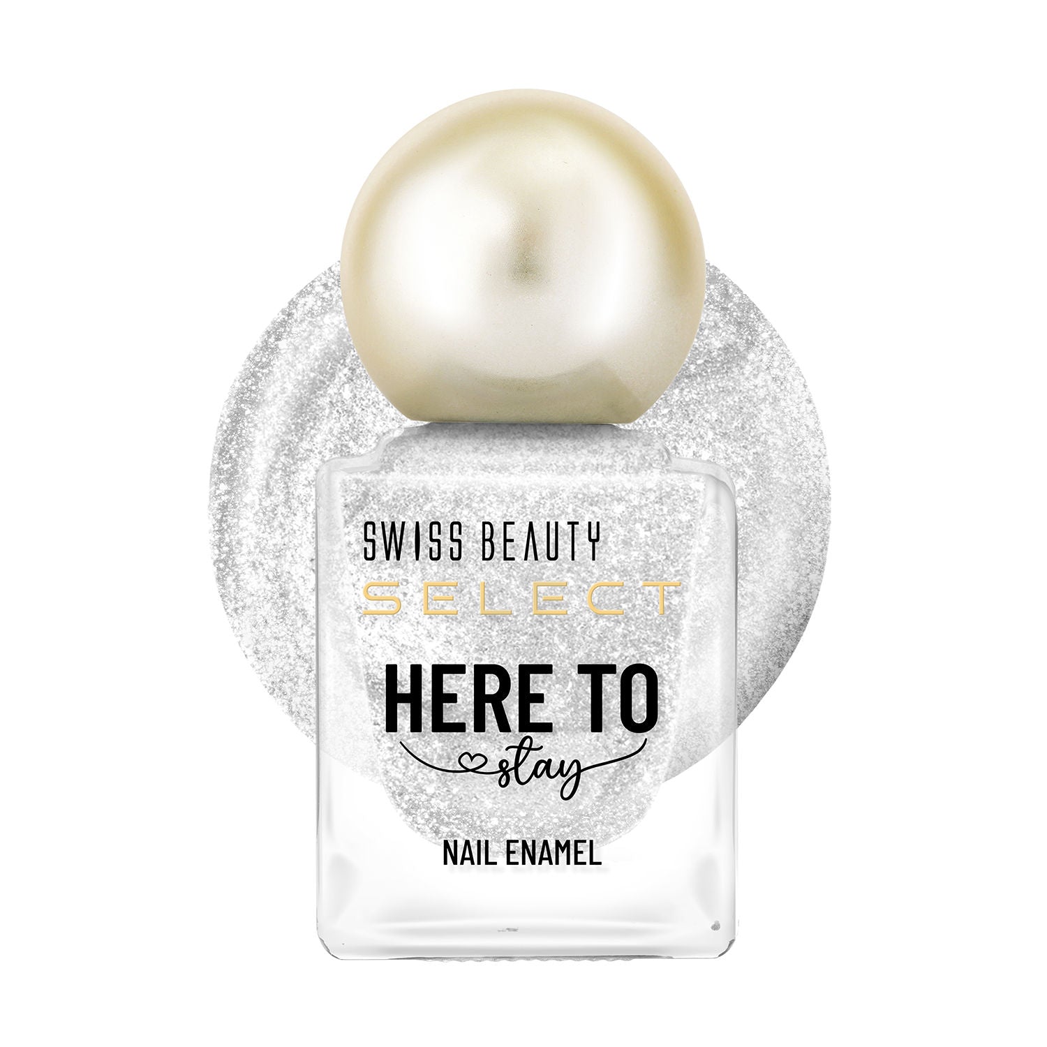 Select Here To Stay Nail Enamel - Chunky Silver