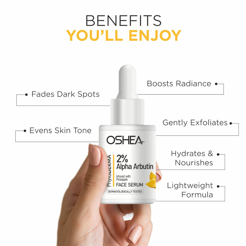 Phytoderma Face Serum With 2% Alpha Arbutin & Pineapple Extract Reduces Dark Spots