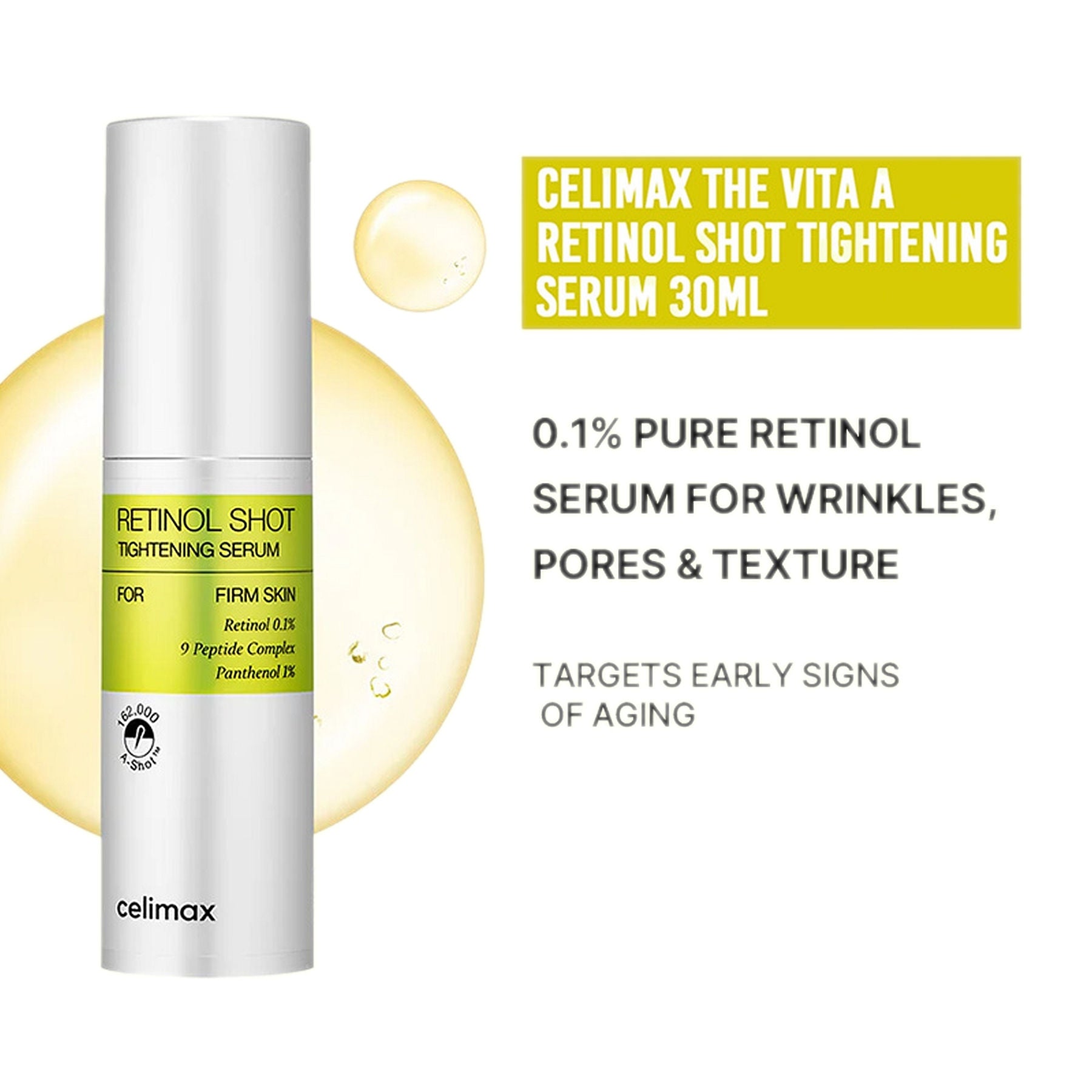 The Vita-A Retinol Shot Tightening Serum, For Anti-Aging, Dark Spots & Wrinkles