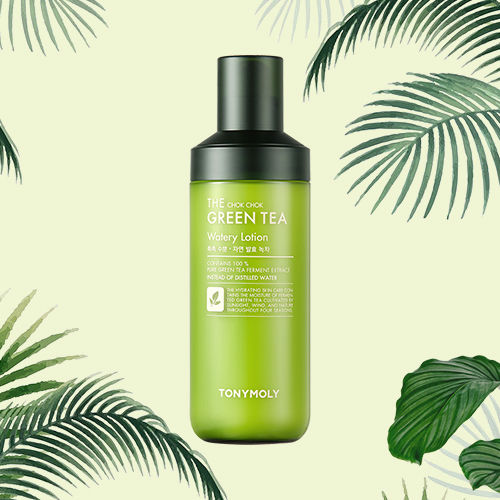 Korean The Chok Chok Green Tea Watery Lotion to Hydrate & Soothe Dry, Dehydrated Skin