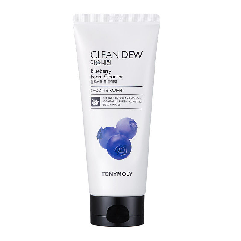 Korean Clean Dew Blueberry Foam Cleanser to Soften & Smooth Skin with Micronutrients