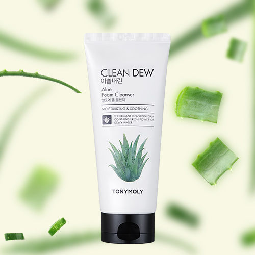 Korean Clean Dew Aloe Foam Cleanser to Soothe & Hydrate Dry & Sensitive Skin