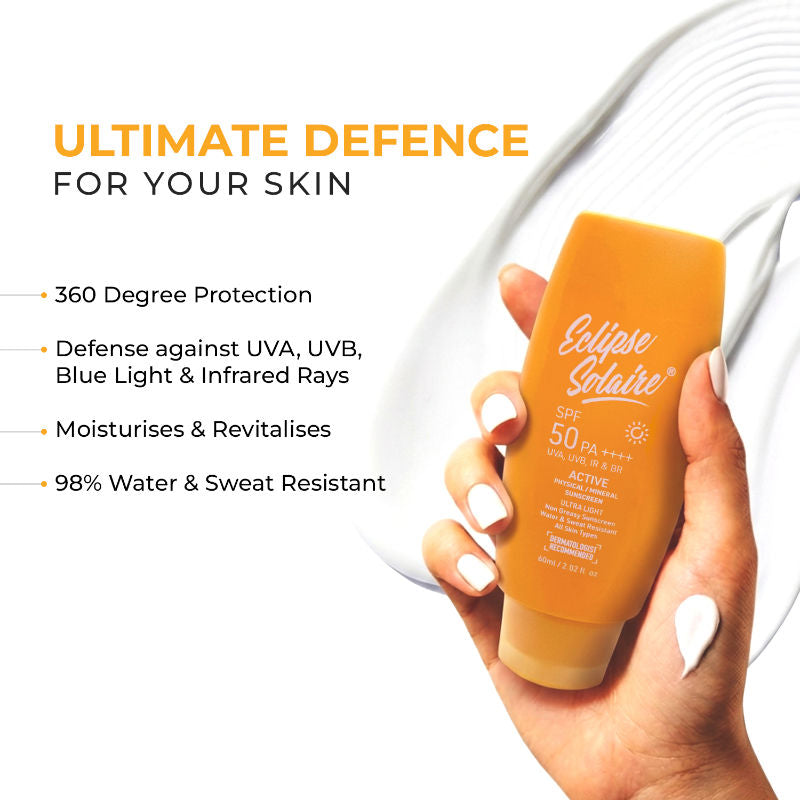 Active Sunscreen SPF 50 PA+++ for All Skin Types No White Cast