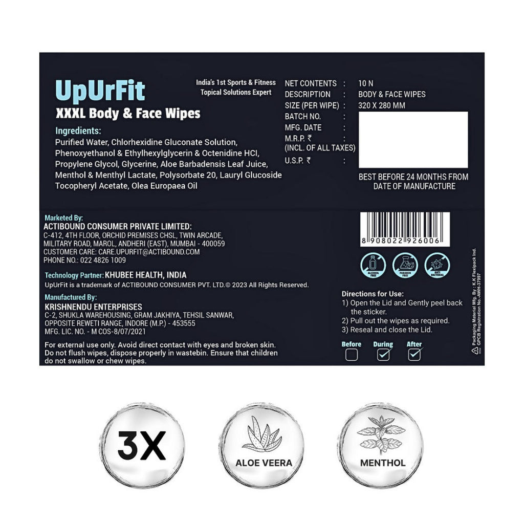 XXXL Body & Face Wipes