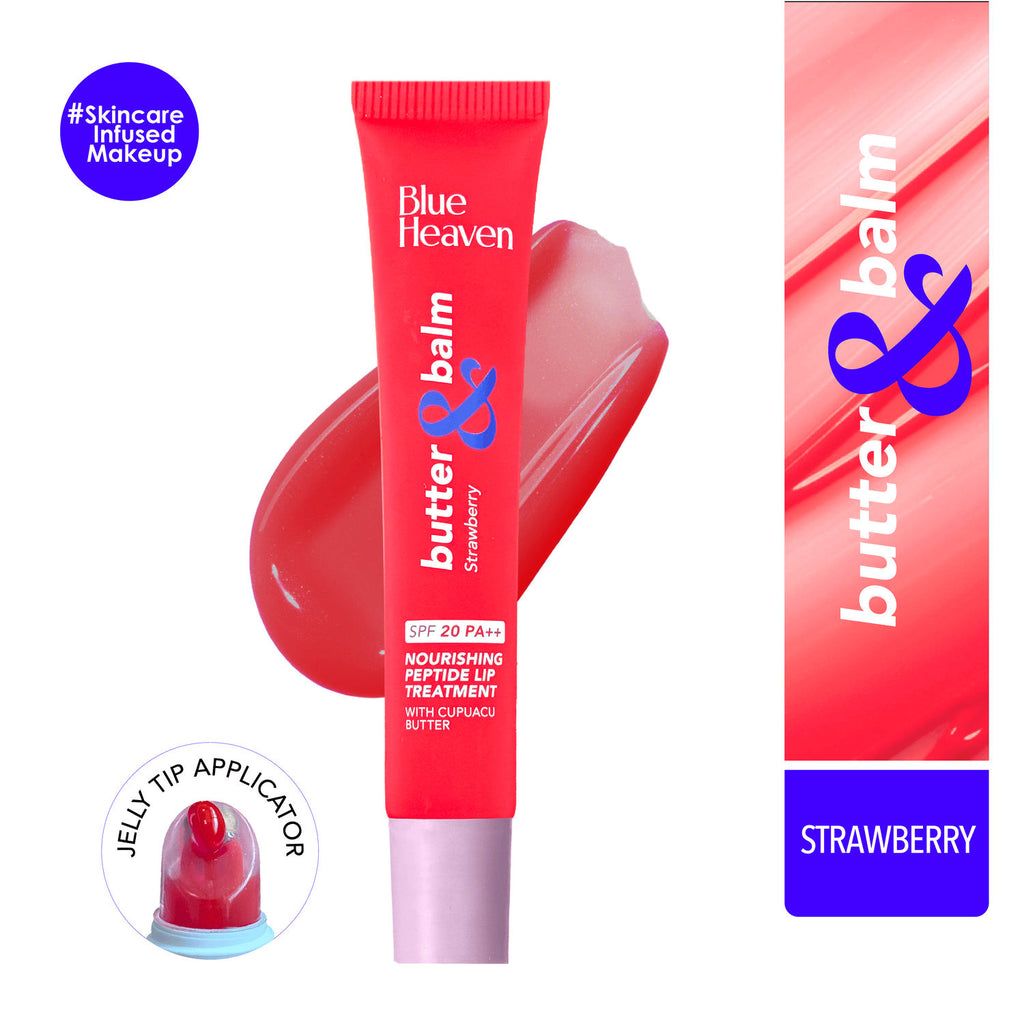 Butter & Balm Tinted Lip Balm with spf 20 PA++ Infused with Cupuacu Butter - Strawberry