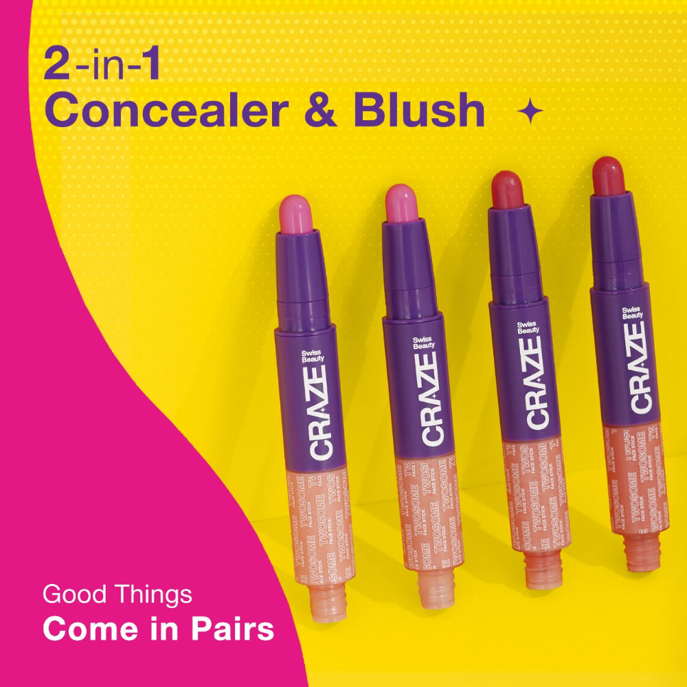 Craze Twosome Face Stick 2-In-1 Beauty Wand Concealer and Blush