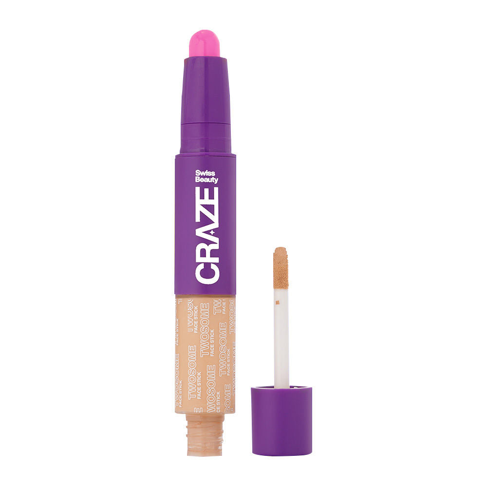 Craze Twosome Face Stick 2-In-1 Beauty Wand Concealer and Blush