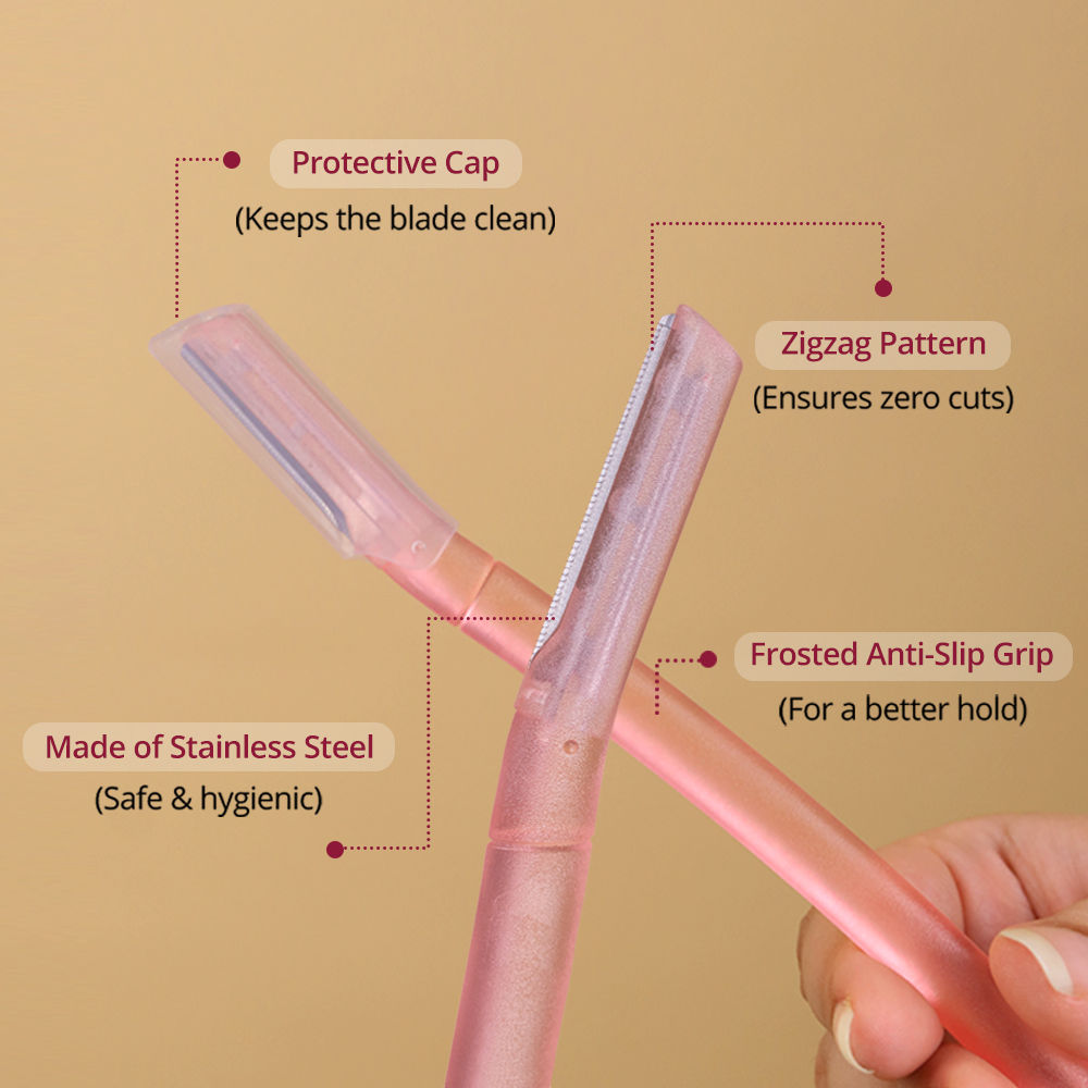 Reusable Face Razor For Women Facial Hair- 3 Razors - Instant & Painless Hair Removal