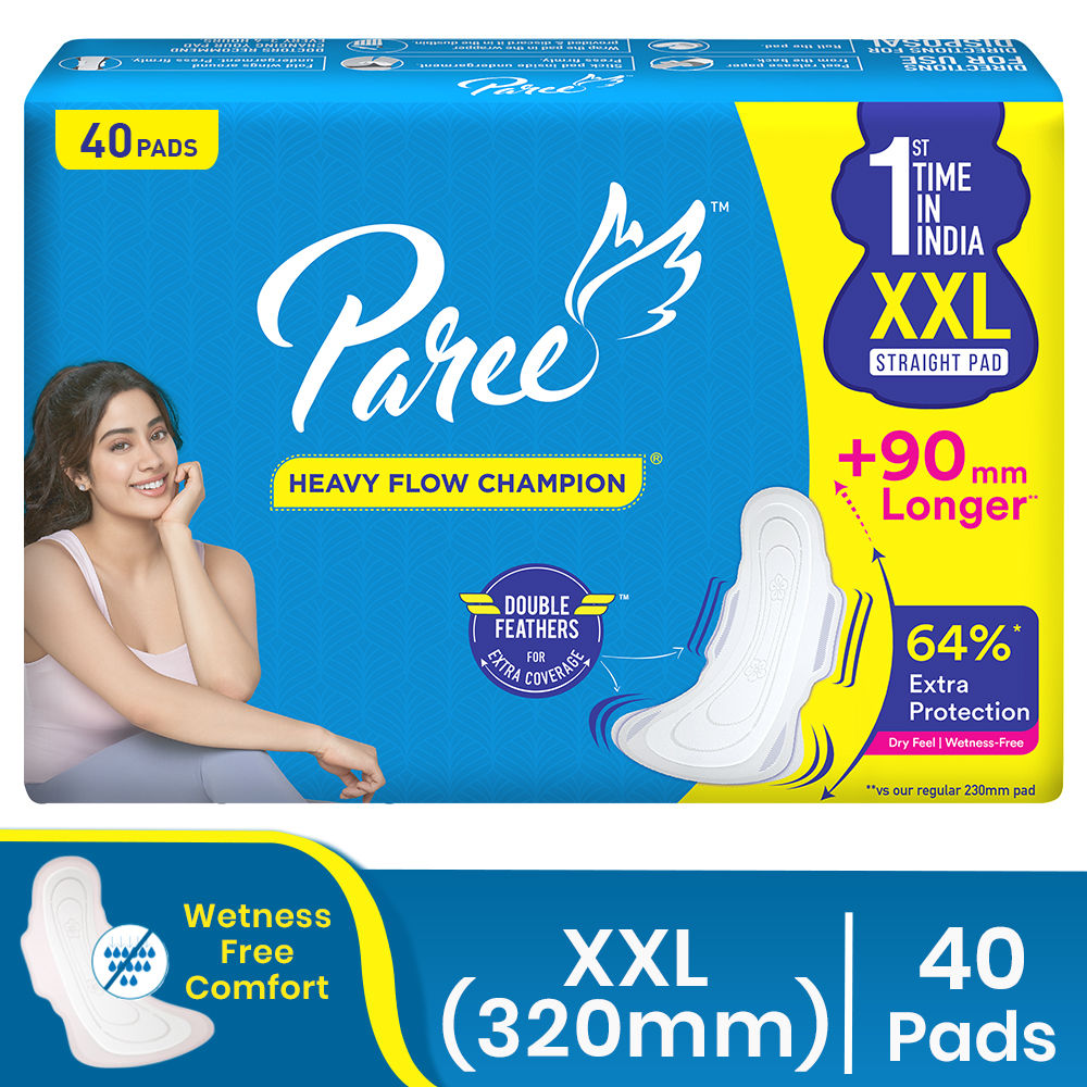 Dry Feel Sanitary Pads For Women With Leakage Protection And Quick Absorbption - XXL