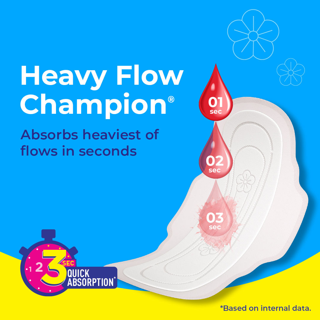 Dry Feel Sanitary Pads For Women With Leakage Protection And Quick Absorbption