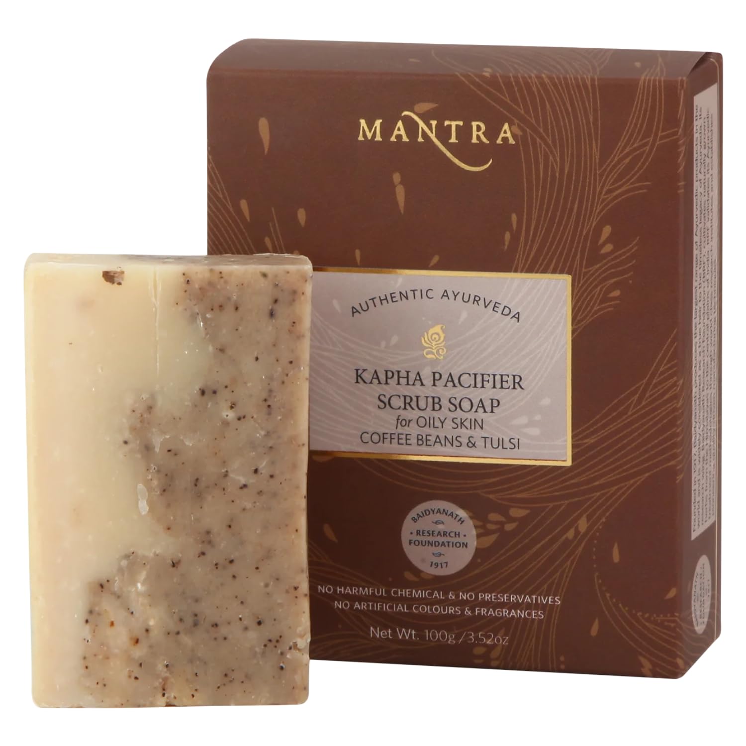 Kapha Pacifier Oily Skin Coffee Beans & Tulsi Scrub Soap
