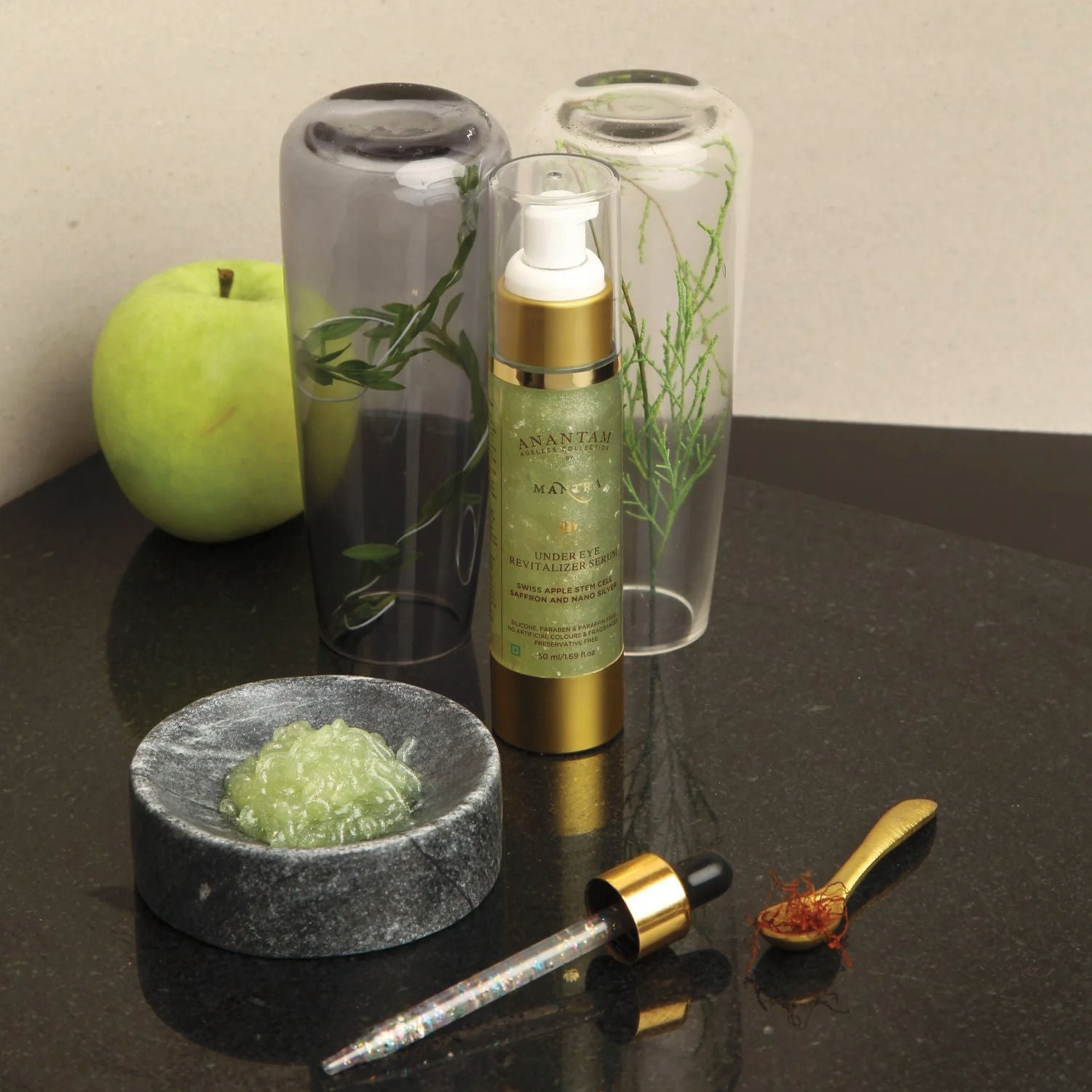 Anantam Under Eye Revitalizer Serum - Swiss Apple Stem Cell, Saffron And Nano Silver