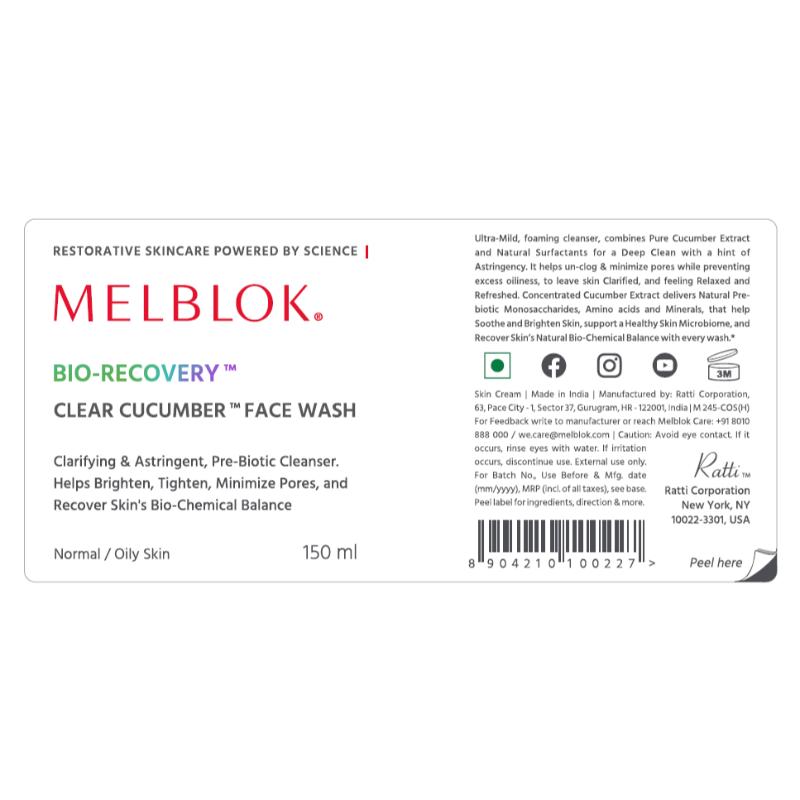 Bio-recovery Clear Cucumber Face Wash