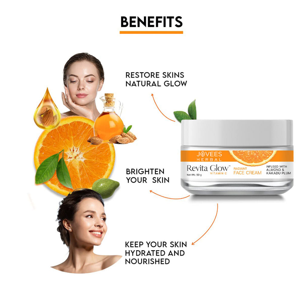 Herbal Vitamin C Face Cream Infused with Kakadu Plum and Almonds