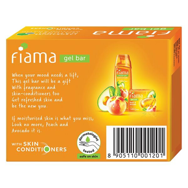 Peach & Avocado Gel Bar for Moisturized Skin, Skin Friendly PH, Soft & Happy Skin