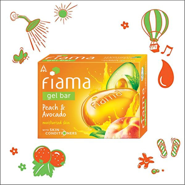 Peach & Avocado Gel Bar for Moisturized Skin, Skin Friendly PH, Soft & Happy Skin
