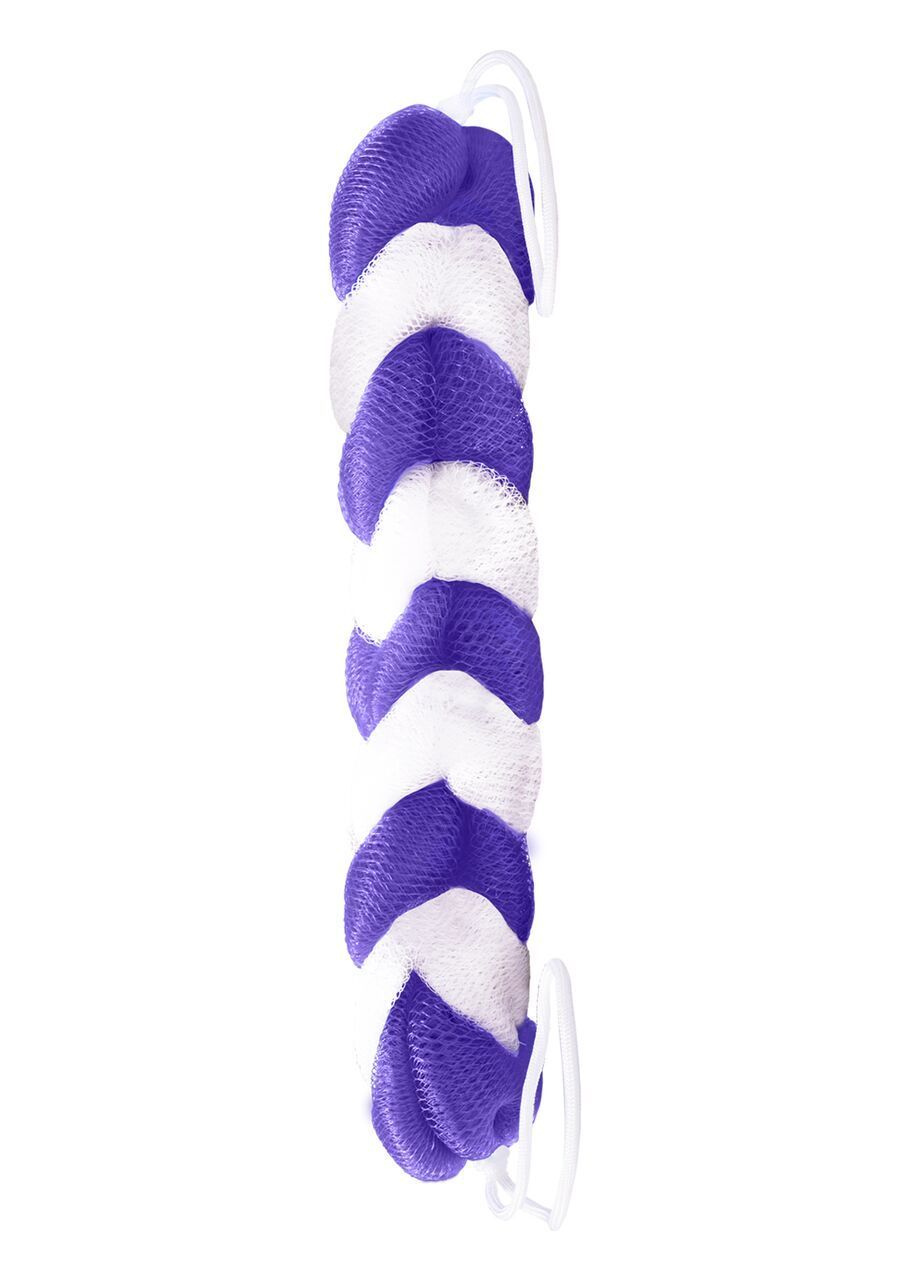 Shower Sponge 9 Knots Rope - Purple & White