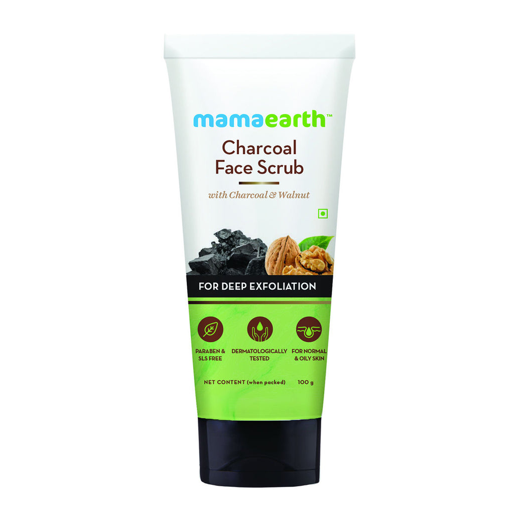 Charcoal Face Scrub For Oily Skin & Normal skin With Charcoal & Walnut