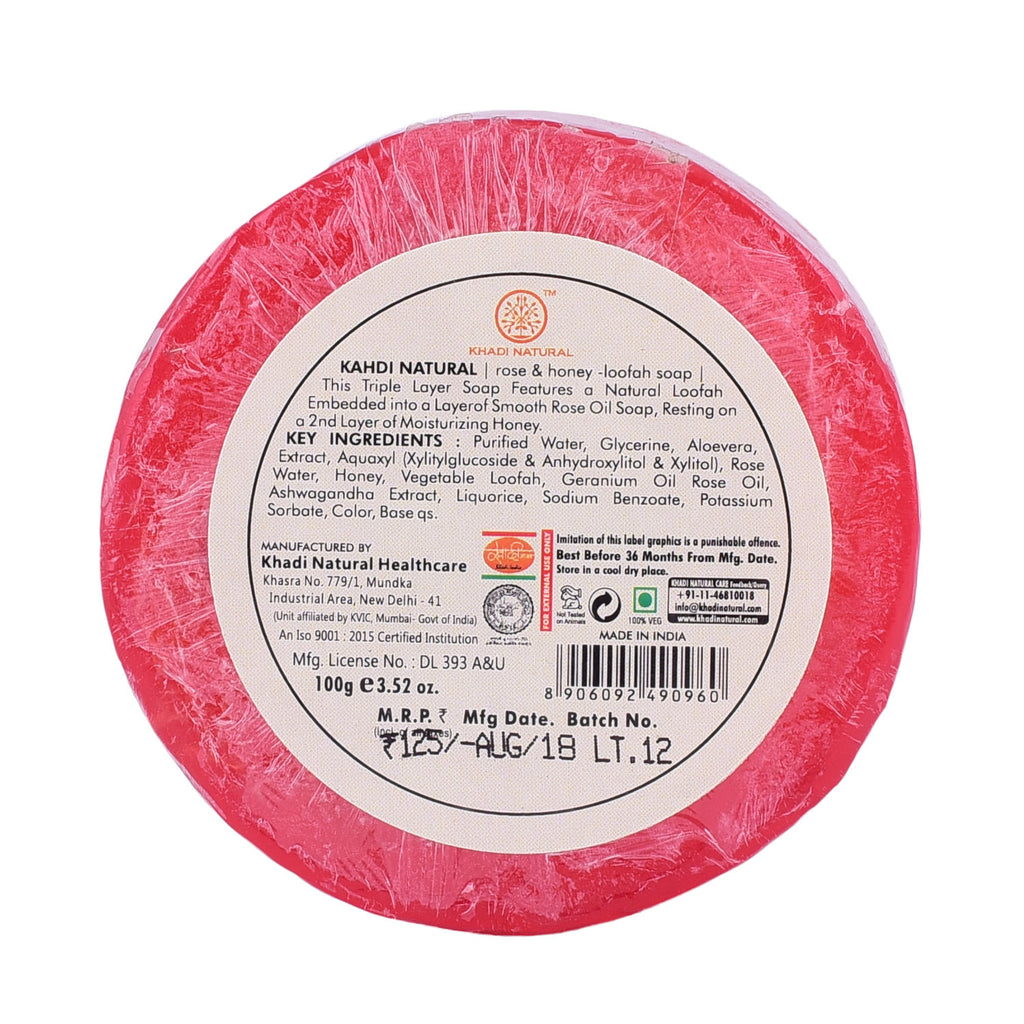 Rose & Honey Soap With Loofah SLS & paraben