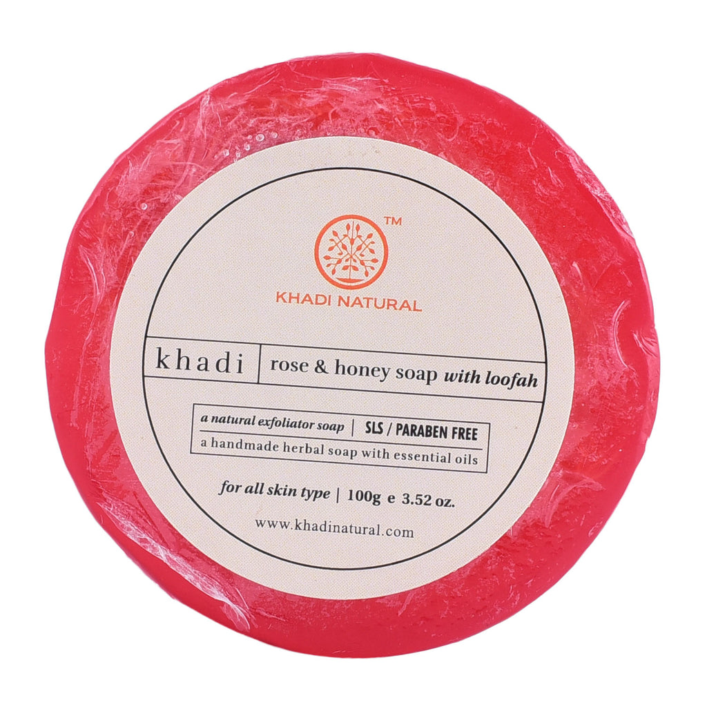 Rose & Honey Soap With Loofah SLS & paraben
