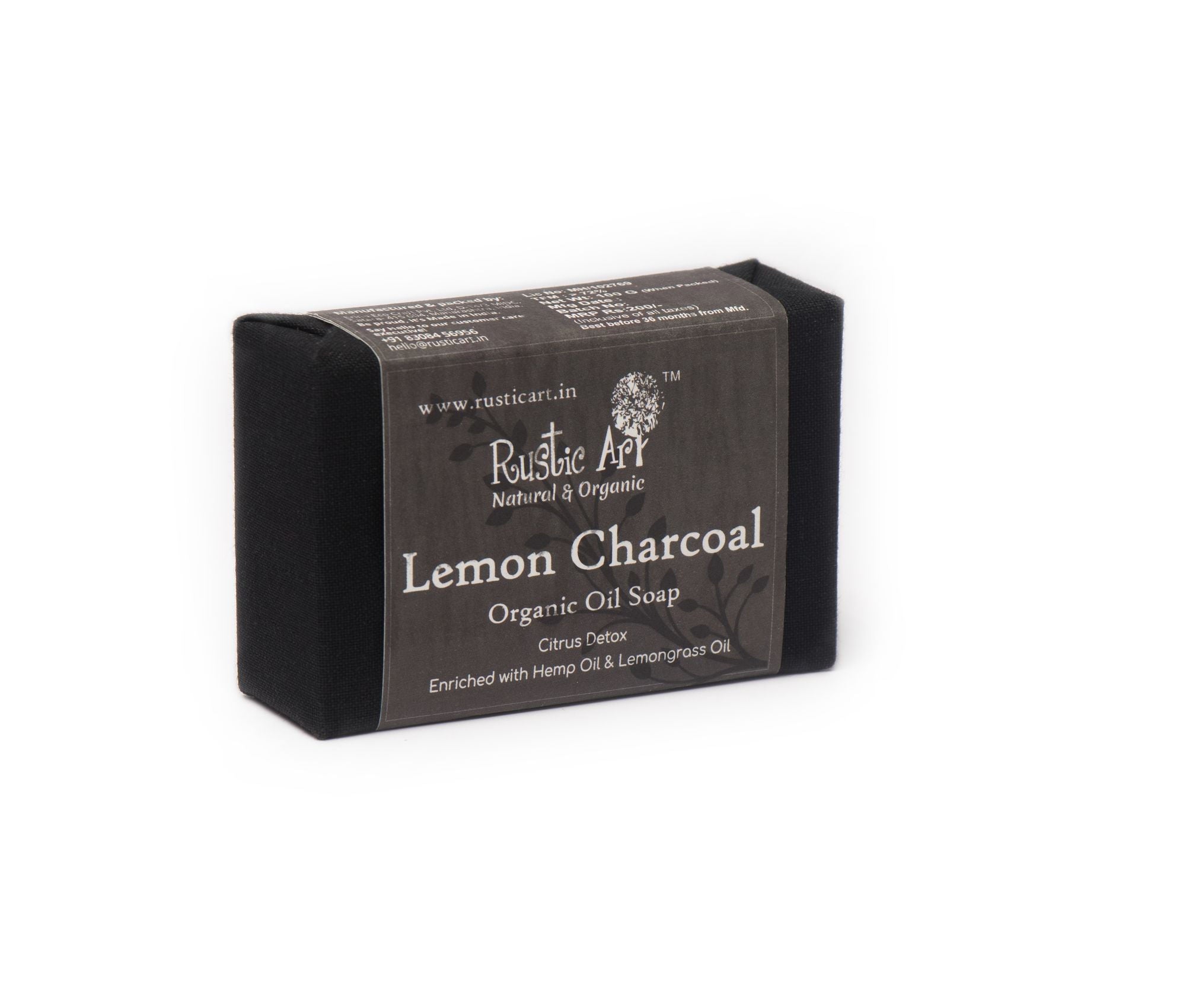 Organic Lemon Charcoal Soap