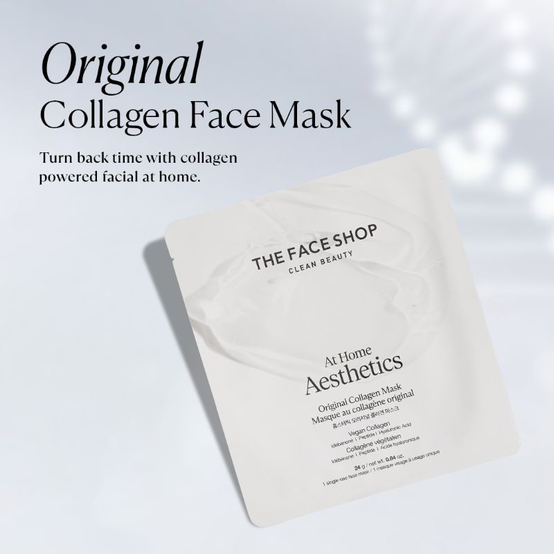 Korean Hydro Gel Sheet Mask - Vegan Collagen, Peptide & Hyaluronic Acid for Anti Aging