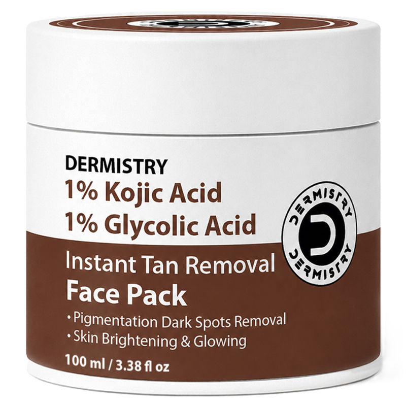 Kojic Acid Pigmentation De D Tan Dark Spots Removal Skin Whitening Glowing Face Pack Mask - 100ml