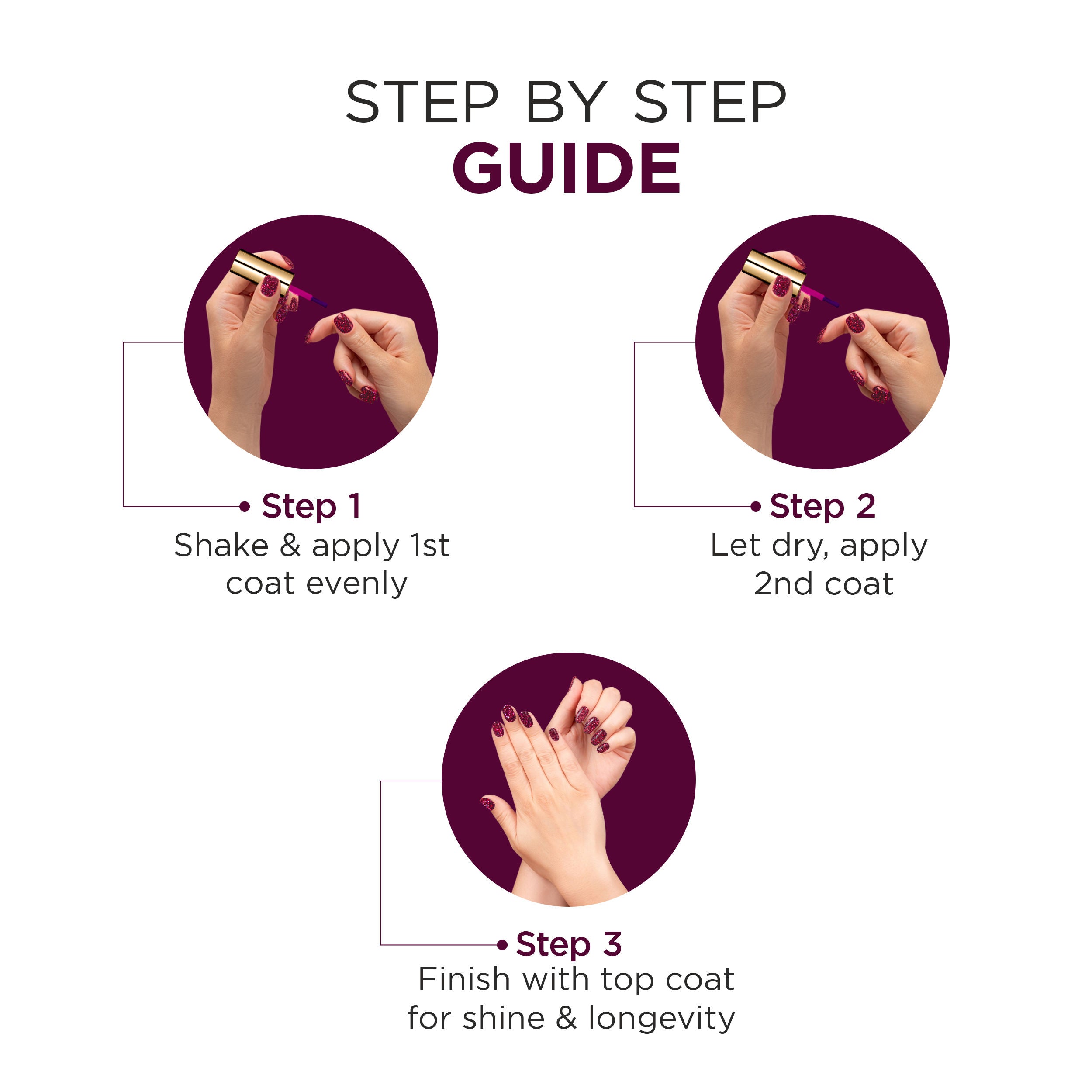 Colors Glossy & Chip Resistant Nail Polish Long Lasting Nail Enamel