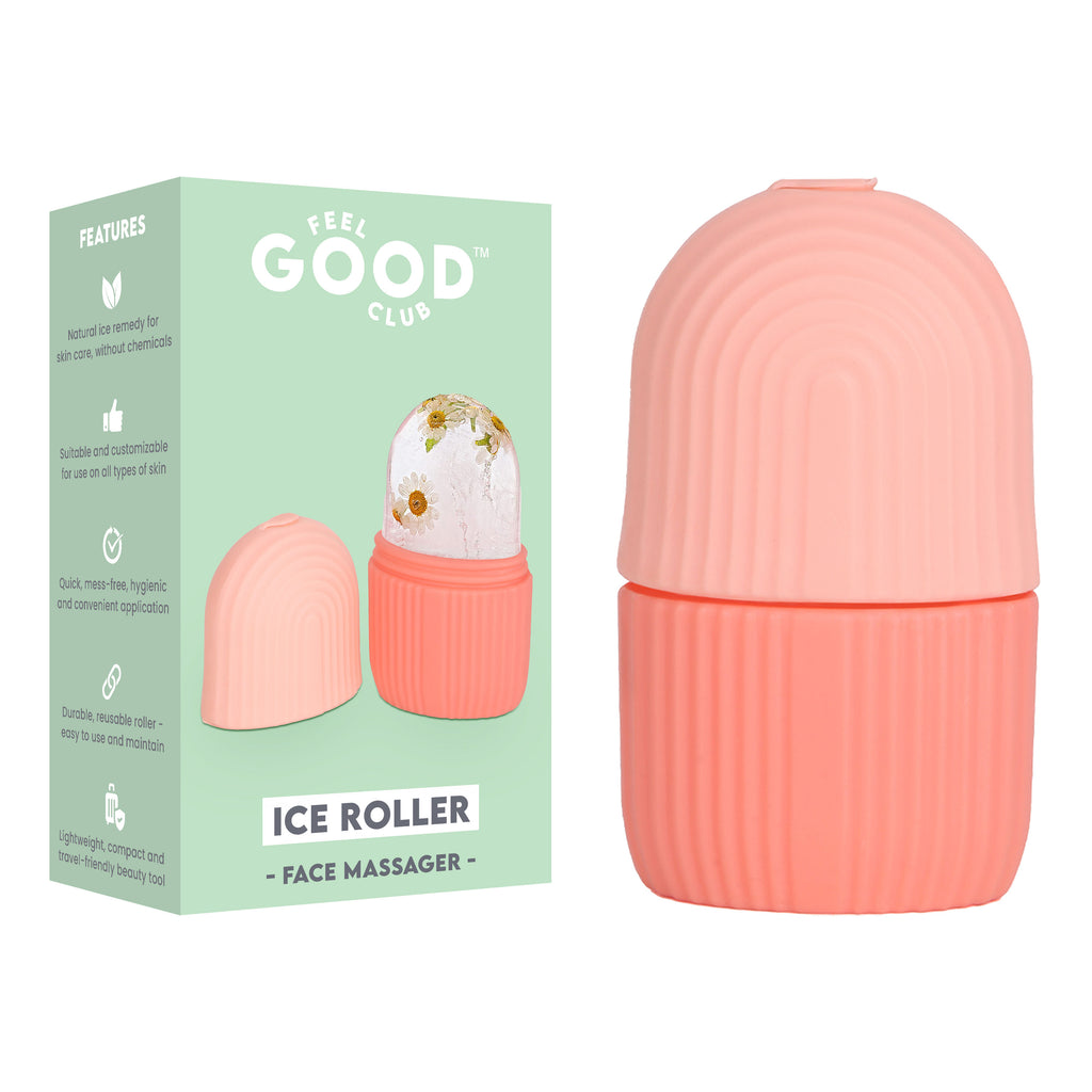 Ice Roller - Natural Skin Care & De-puffing Massager For Face Neck & Under Eye (1 Pc)