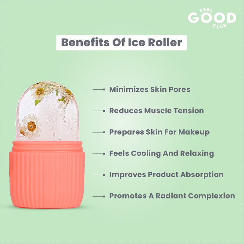 Ice Roller - Natural Skin Care & De-puffing Massager For Face Neck & Under Eye (1 Pc)
