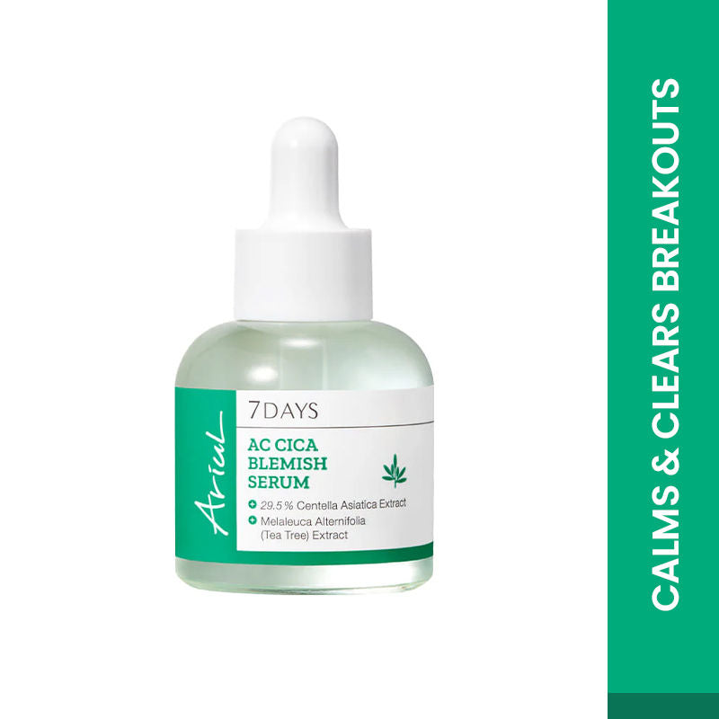 7Days AC Cica Blemish Serum, Cica + BHA Korean Serum for Acne, Redness & Blemish Control