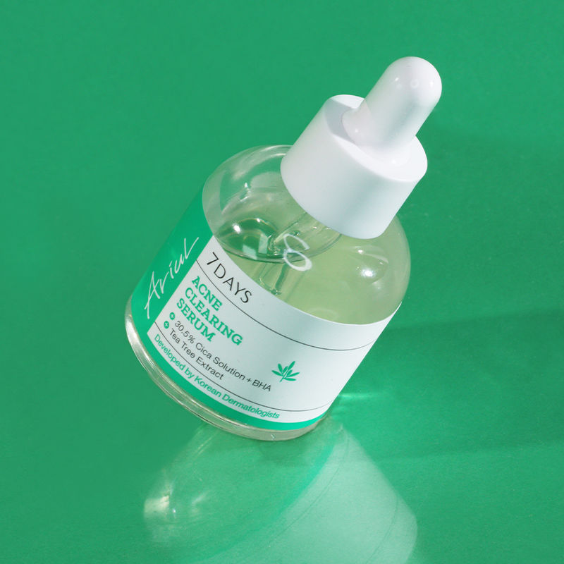 7Days AC Cica Blemish Serum, Cica + BHA Korean Serum for Acne, Redness & Blemish Control