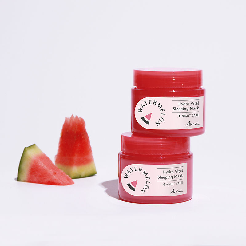 Watermelon Hydro Vital Sleeping Mask, Korean Overnight Hydration & Glow with Niacinamide