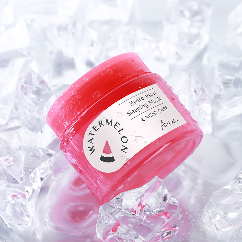 Watermelon Hydro Vital Sleeping Mask, Korean Overnight Hydration & Glow with Niacinamide