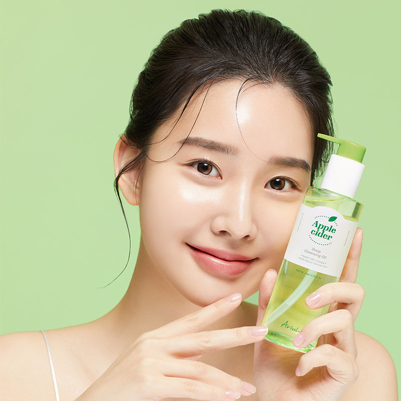 Apple Cider Deep Cleansing Oil, Korean Oil that Dissolves Makeup Controls Sebum & Clears Pores