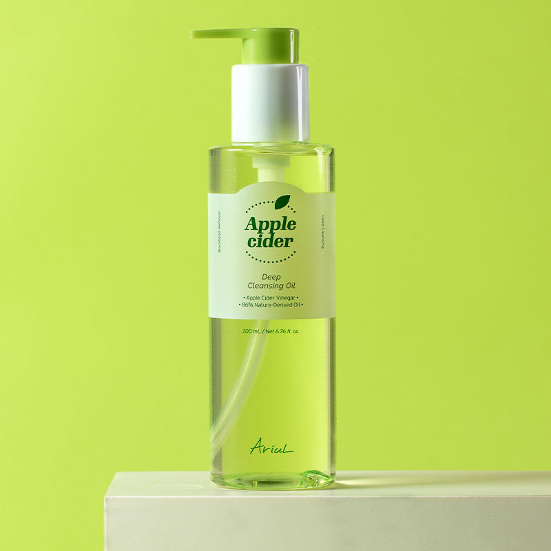 Apple Cider Deep Cleansing Oil, Korean Oil that Dissolves Makeup Controls Sebum & Clears Pores