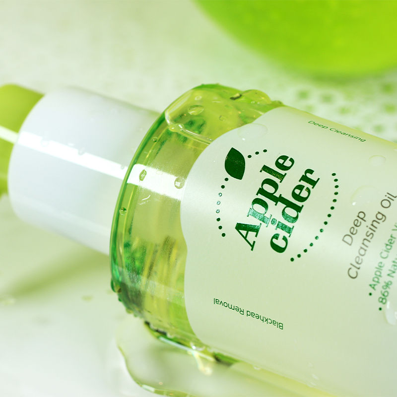 Apple Cider Deep Cleansing Oil, Korean Oil that Dissolves Makeup Controls Sebum & Clears Pores