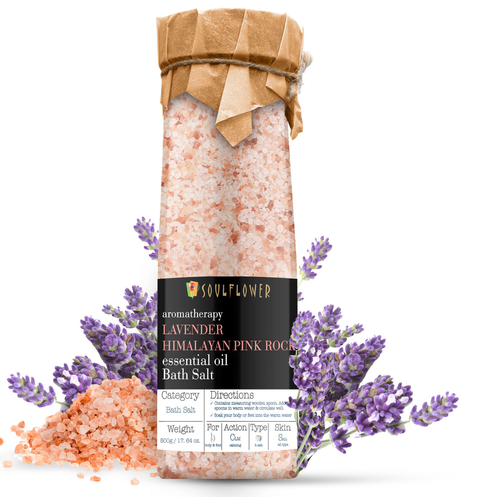 Exfoliating Lavender Himalayan Pink Rock Bath Salt With Vitamin E Olive For Sore Muscles