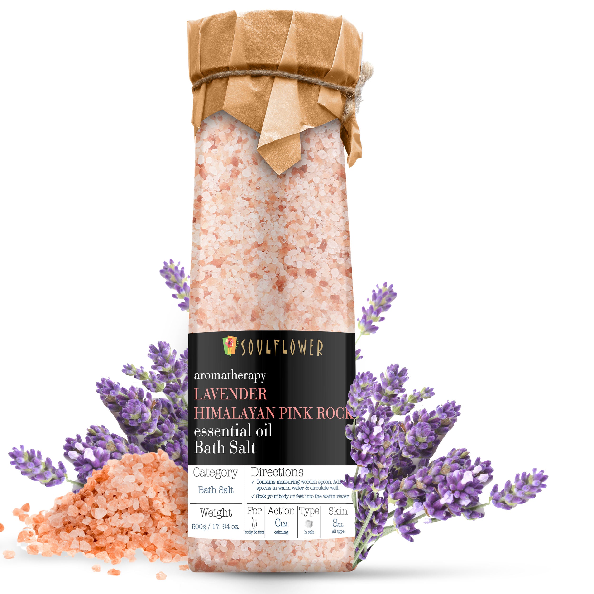 Exfoliating Lavender Himalayan Pink Rock Bath Salt With Vitamin E Olive For Sore Muscles