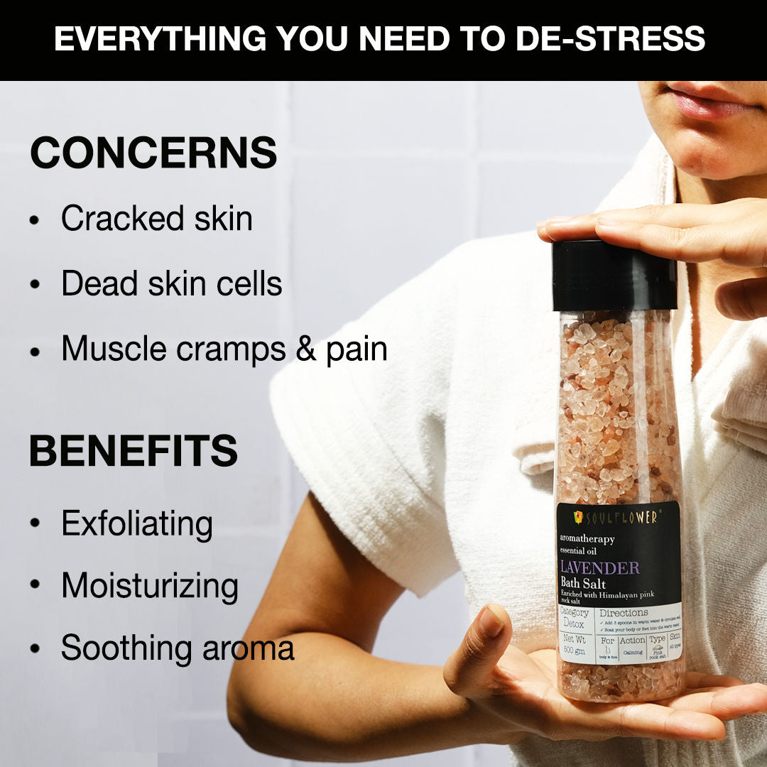 Exfoliating Lavender Himalayan Pink Rock Bath Salt With Vitamin E Olive For Sore Muscles