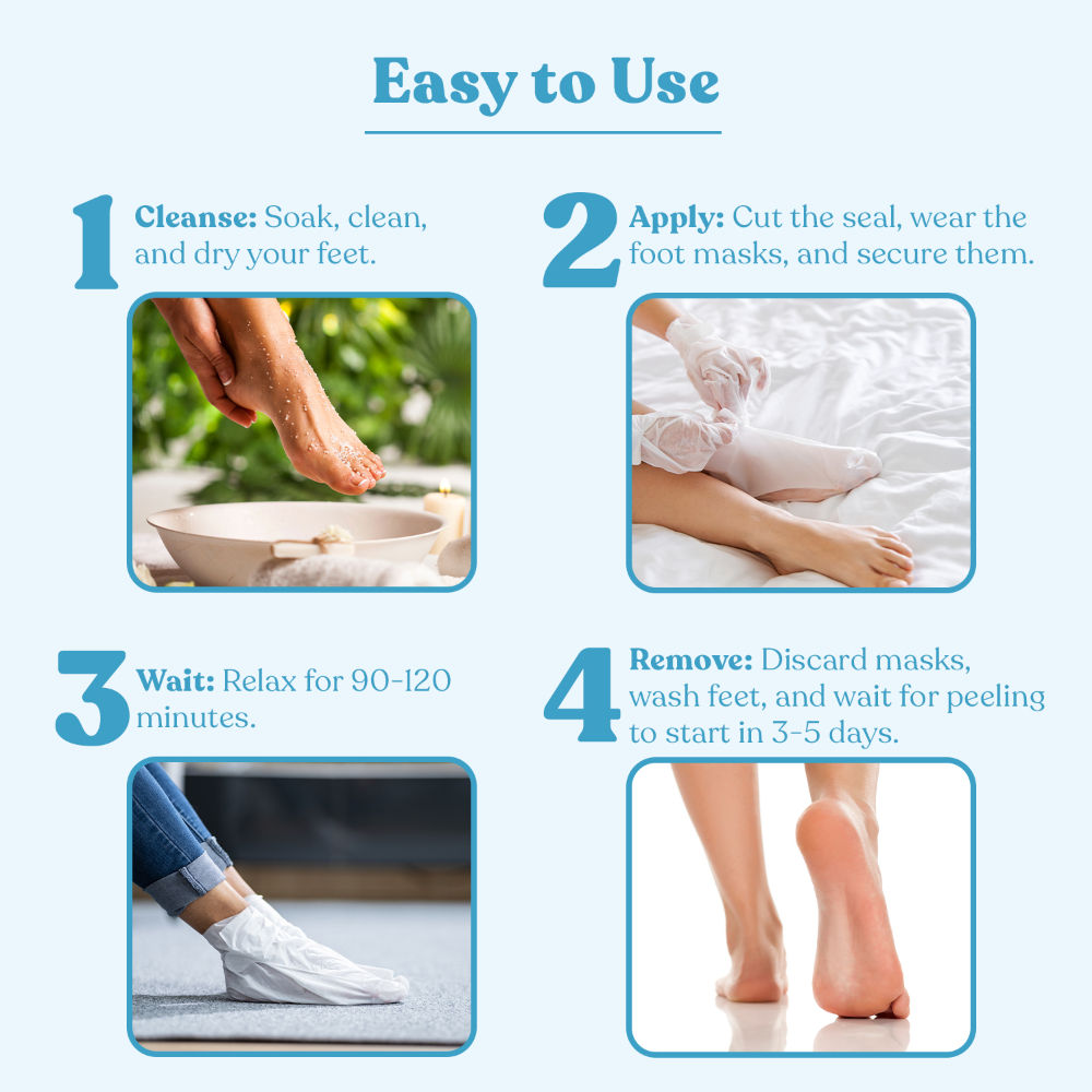 100% Natural Foot Peeling & Exfoliating Foot Mask