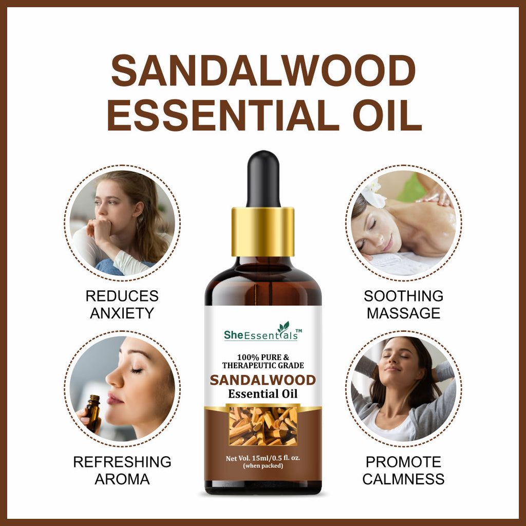 Natural Sandalwood Essential Oil For Revitalizes Mind & Soul