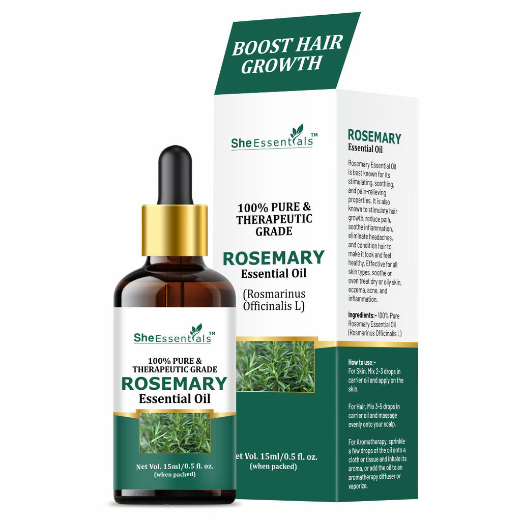 Rosemary Essential Oil For Hair Growth & Longer Hair - 100% Pure & Natural