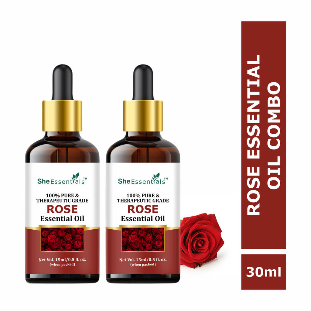 Rose Essential Oil For Glowing & Brightening Skin - 100% Natural
